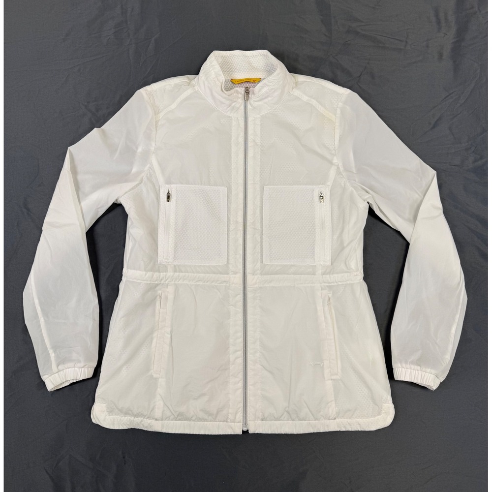 Louis Castel White Lightweight Mesh Lined Windbreaker Jacket BLFJP421 Size 8-10